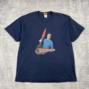 Vintage Trailer Park Boys Shirt Mens XL Blue Bubbles Rocket Comedy TV Show Promo